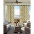 thumbnail image 4 of Yellow Morocco Blackout Curtains 84 Inches Length, Farm Country Moroccan Geometric Plaid Window Treatment Thermal Insulated Drapes for Bedroom Living Room 2 Panels 84x84 Inches, 4 of 8