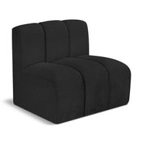 Meridian Furniture Arc Black Boucle Fabric Straight Chair