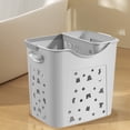 thumbnail image 5 of Tgbvmt Plastic Dirty Clothes Basket 14.96 Inches Large Capacity Hollow Ventilated Organizer Dual Handle Design Built-in Small Storage Frame For Bathroom Bedroom Dorm Laundry Organization, 5 of 6