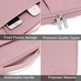 thumbnail image 6 of Mosiso Laptop Sleeve Briefcase for 2018-2020 MacBook Air 13 inch A2179 A1932, 13 inch MacBook Pro A2289 A2159 A1989 A1706 A1708, Polyester Notebook Bag Case with Trolley Belt, Pink, 6 of 7