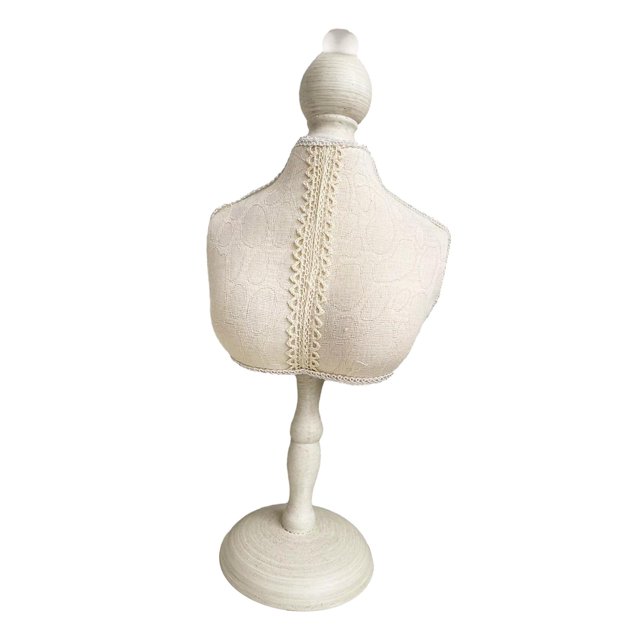 Busto de exhibición de collares, soporte para presentación de joyería, maniquí Retro de madera, organizador de almacenamiento de collares para