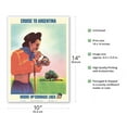 thumbnail image 2 of Argentina - Argentinean Gaucho Drinking Mate - Moore-McCormack Lines - Vintage Ocean Liner Travel Poster c.1960s - Master Art Print 10in x 14in, 2 of 4