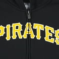 thumbnail image 4 of Youth Black Pittsburgh Pirates Wordmark Full-Zip Fleece Hoodie, 4 of 4