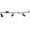 thumbnail image 6 of Alto 6 Light LED Matte Black with Gold Satin Brass Accents Mid-Century Modern Swing Arm Directional Ceiling Spot Fixture with Metal Shades, 6 of 6