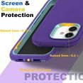 thumbnail image 2 of For Apple iPhone 17 Case Shockproof Dust/Drop Proof 3 in 1 Full Body Rugged Heavy Duty Durable Cover Purple, 2 of 5