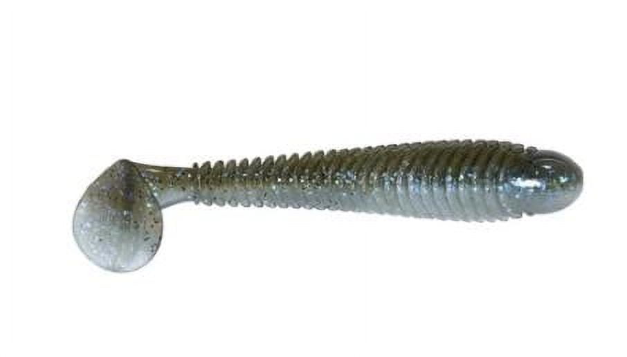 Googan Baits Saucy Swimmer 4.8-Inch Fishing Lure, Green Pumpkin Blue, 6-Pack
