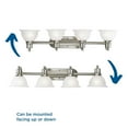 thumbnail image 5 of Madison Collection Four-Light Brushed Nickel Etched Glass Traditional Bath Vanity Light, 5 of 6