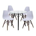 thumbnail image 1 of Set Comedor Cristal Redondo 80cm y 4 Sillas Eames Mundo In Minimalista, 1 of 10