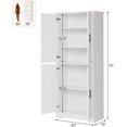 thumbnail image 4 of Jotoa Kitchen Pantry Cabinet, 70" Freestanding White Pantry Storage Cabinet with Doors and Shelves, for Bathroom, Dining Room, Living Room, 4 of 7