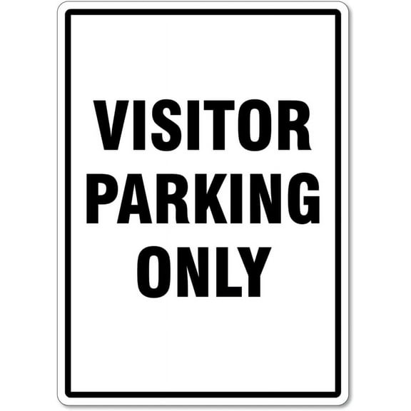 Visitor Parking Only Sign Traffic and Parking Parking Signs Metal Tin Sign 12x16 Inches Caution Danger Safety Security Warning Notice Signs