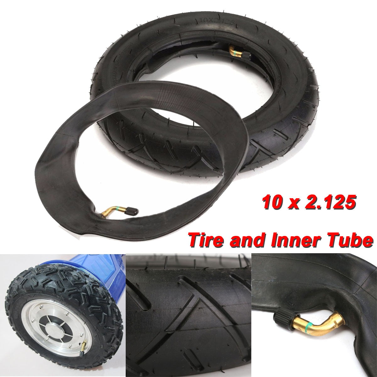 10 X 2.125 Inch Tyre Inner Tube For Hoverboard Self Balancing Scooter Tire 2pc