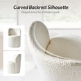 thumbnail image 4 of Swivel Upholstered Dining Chairs Set of 6 Kitchen Boucle Barrel Chairs Dining Room Living Room Beige, 4 of 8