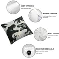 thumbnail image 6 of nygtbtfer saur Square Pillow Covers Pack of 2 and Themed Black White Velvet Soft Washable Bedroom Outdoor Pillow White, 6 of 7