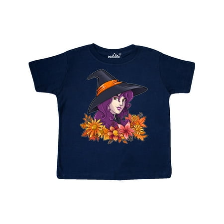 

Inktastic Witch with Autumn Flowers and Leaves Gift Toddler Boy or Toddler Girl T-Shirt