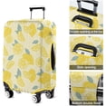 thumbnail image 4 of Travel Luggage Cover Suitcase Protector Fits 18-32 Inch Luggage Wheel Covers Patterned Travel Related Items Flower Luggage Protector Elastic Luggage Anti-scratch Suitcase Cover M, 4 of 5