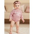 thumbnail image 4 of Argulvti Barboteuse de l\'Action de Grâce pour Bébé, Broderie de Lettres, Manches Longues, Col Rond, Combinaison Chandail, 4 of 7
