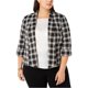thumbnail image 2 of Kasper Chaqueta a Cuadros para Mujer, Negro, 16W Kasper Sin botón, 2 of 2