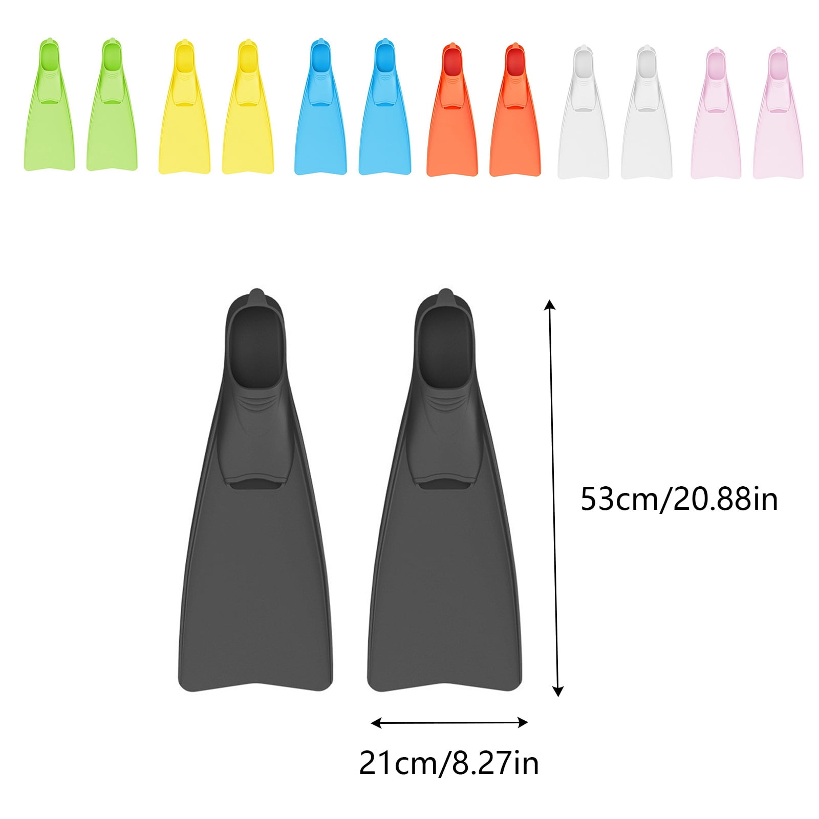 BIBABLYKE Scubas Diving Gear Full Foot Swim Flexible Fin for Snorkeling Swimming Diving Training Fin Comfortable Swim Flippers