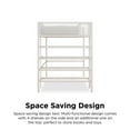 Mainstays Metal Storage Loft Bed with Book Case, Twin Bunk, Off White