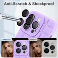 thumbnail image 5 of Compatible with iPhone 14 Pro Case with Camera Lens Protector, Cute 3D Plaid Design iPhone 14 Pro Phone Case for Women Girls, Soft TPU Shockproof Protective Cover 14 Pro Purple, 5 of 12
