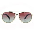 thumbnail image 2 of Rectangular Pilots Luxury Fashion Metal Rim Gradient Sunglasses Gold Pink Blue, 2 of 4