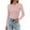 Pink, variant on JGNGSHN Women Long Sleeve Shirt Crew Neck Tops Slim Fit Tshirts Basic Ribbed Plus Size Tee