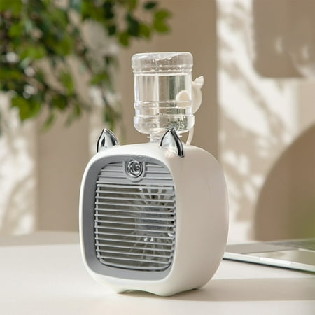 

Dpityserensio Water Air-conditioning Fan Mini Fan USB Fan Desktop Turbo Spray Humidification Cooler
