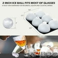 thumbnail image 6 of HONYAO Whiskey Ice Ball Mold, 2 Pack Silicone Ice Ball Maker Mold, Ice Cube Trays, Round Sphere Ice Mold, 6 of 7