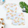 thumbnail image 2 of KPOPLK Baby Girls Outfit Set Kids Cute Toddler 3 6 12 18 24 Months 2T 3T fit Pjs Cotton Sleepwear(7-8 Years,Beige), 2 of 7