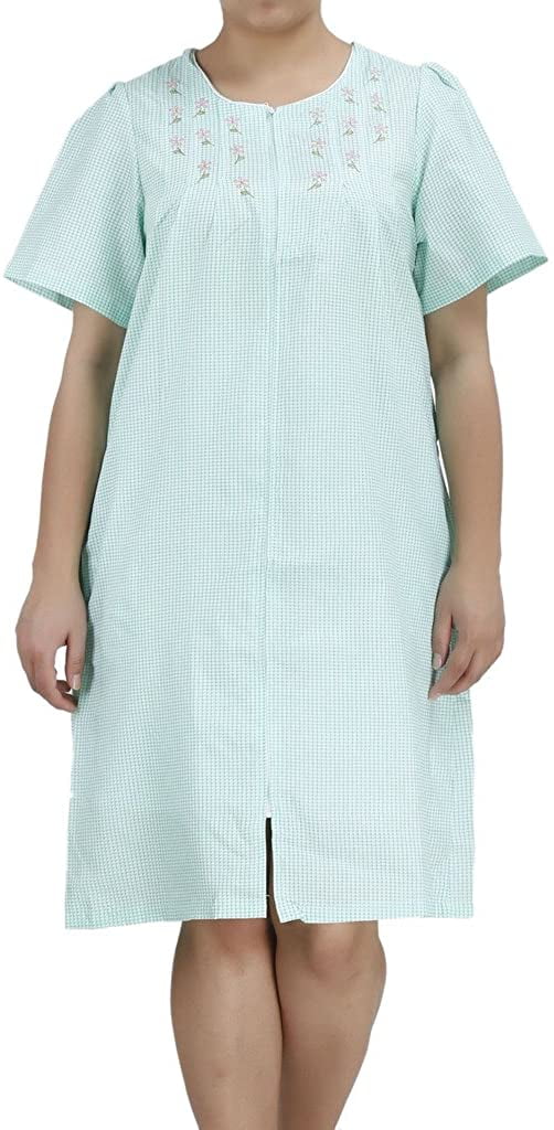 zip front house dress