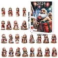 thumbnail image 2 of 2D Acrylic Christmas Countdown Calendar Ornament Set Double Print Kids Favorite Festive Tree Toy, 2 of 6