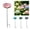 Pink, variant on Porcelain Ceramic Flower Garden Stakes with Bird Bath & Bee Pollinator Watering Station Mini Birdbath Decoration Rain Catcher, Hummingbird Feeder Fountain Bowl for Outdoors,Green