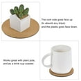 thumbnail image 5 of Uxcell Round Plastic Cork Plant Mat for Home Garden Pot Yellow 8pcs 8", 5 of 6