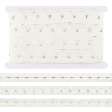 1card 6.25 Yards Single Hook and Eye Trim 1 inch White Bra Extender for Corset Bra Sewing Quilting Renaissance Dance Corset Bridal Apparel Home Decoration