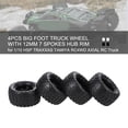 thumbnail image 3 of 4x 1/10 Control remoto Rueda Neumático Juego de neumáticos RC, Neumáticos de llantas RC Accesorio RC de carreras en carretera Baoblaze llantas de rueda de coche rc, 3 of 8
