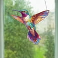 thumbnail image 2 of Window Hanging Acrylic 2D Hummingbird, Stained Glass Style Decoration, Vibrant Bird Ornament for Home Décor, Nature-Inspired Gift, 2 of 4