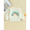 thumbnail image 2 of Bagilaanoe Brother Sister Matching Clothes Toddler Baby Girl Boy Casual Sweatshirt Long Sleeve Letter Print Pullover 3M 6M 12M 18M 24M 3T Kids Fall Loose Tee Tops, 2 of 8