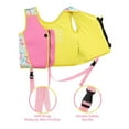 thumbnail image 3 of Gogokids Kids Swim Vest Life Jacket Boys Girls Float Suit with Adjustable Safety Strap Swimming Training Aid for Beach Pool Water Sport, Flamingo Pink,S, 2-3 Years Old, 3 of 8