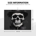 thumbnail image 2 of Yiaed Black White Hat Skull Print Highly Absorbent Microfiber Kitchen Counter Mat, Dish Drying Pad for Dishes, Utensils, Pots and Pans, Large 18" x 24", 2 of 7