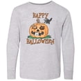 thumbnail image 3 of Inktastic Happy Halloween Kittens in a Pumpkin Long Sleeve Youth T-Shirt, 3 of 5