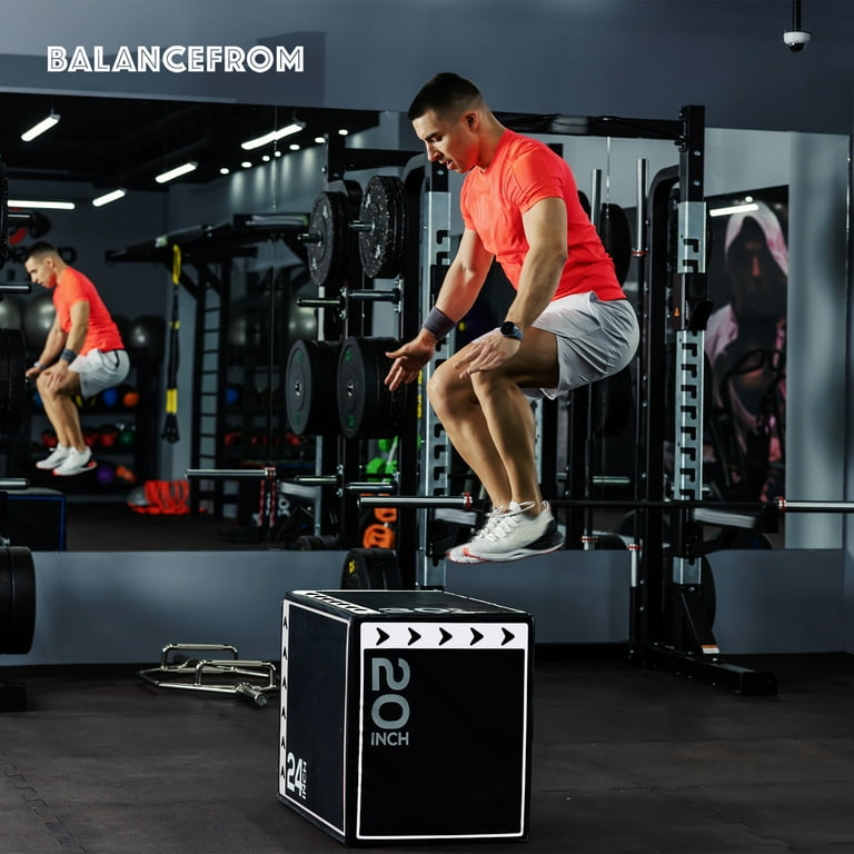BalanceFrom 16lb 3-in-1 Plyometric Jumping Exercise Box, Foam