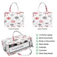 thumbnail image 2 of Large Capacity Tote Bag,White Christmas Snowflake Pattern Handbag Fashion Luxury Tote Bag,15.7"x13"x 5.1" Inches,Laptop Compatible, 2 of 6