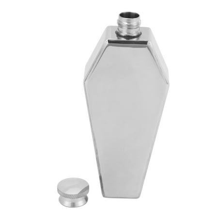 

2X Mini Hip Flask 100ML Personalized Coffin Shape Stainless Steel Portable Flagon Travel Wine Pot Bar
