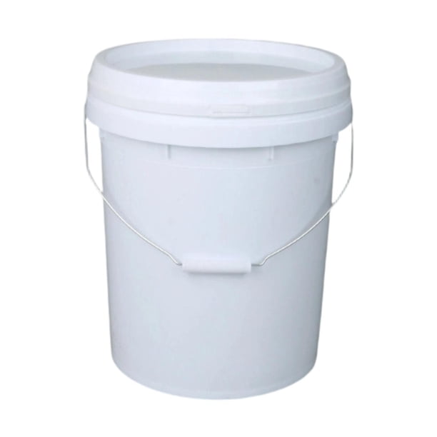 Cubo de pintura ligero y resistente para recubrimientos y disolventes en proyectos de bricolaje. Tapa a presión de 18 litros