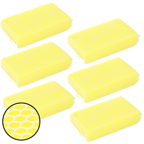 Wideskall 6 Pcs Car Wash Nylon Mesh Bug Soft Scrubber Sponge