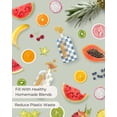 thumbnail image 3 of Bolsas reutilizables de comida para bebés Hippypotamus, paquete de 12, sin BPA, 3 of 8