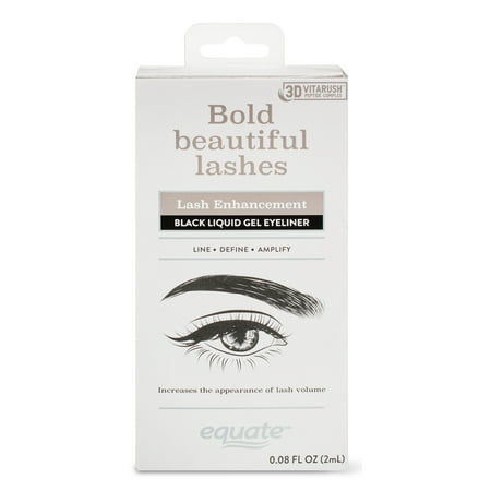 Equate Lash Enhancement Black Liquid Gel Eyeliner with 3D VitaRush Peptide Complex