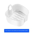 thumbnail image 5 of Wisfunlly Denture Bath Case Cup Box Holder Storage Soak Container with Strainer Basket for Travel Cleaning (Light Blue，Blue，Pink, Purple，White), 5 of 7