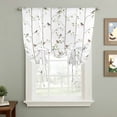 thumbnail image 2 of Sparrow Balloon Curtains for Bedroom/Front Door/Bathroom, Spring Birds on The Branches Vintage Country Tie Up Curtains 63 Inch Length Light Filtering Kitchen Curtains Shades for Windows 46"x63", 2 of 8