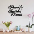 thumbnail image 5 of 1pc Laser Cut Basswood Wall Sculpture for Home Decoration Kitchen Supplies Word Thankful grateful Blessed Black 250x300x5mm, 5 of 7